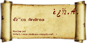 Ács Andrea névjegykártya