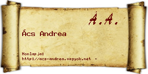 Ács Andrea névjegykártya