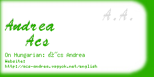 andrea acs business card